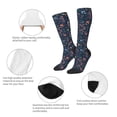 thumbnail image 6 of Easygdp Colorful Flowers Soccer Socks Sport Knee High Socks Calf Compression Athletic Socks for Men and Women, 6 of 9