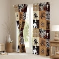 thumbnail image 3 of Homewish Retro Cowgirl Boot Black Out Curtains, Western Fashion Cow Print Curtains Pack of 2 (42x63 Each), Hippie Tribal Aztec Bedroom Curtains, Window Curtains Home Decor, 3 of 5