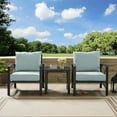 thumbnail image 3 of Crosley Furniture Kaplan 3 Pc Outdoor Seating Set With Mist Cushion - Two Chairs, Side Table, 3 of 8