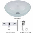 thumbnail image 2 of Vigo White Frost Vessel Sink and Wall Mount Faucet Set, Chrome, 2 of 6