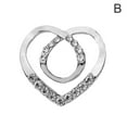 thumbnail image 1 of Scarf Ring Shawl Buckle Brooch Multifunctional Heart-shaped Scarf Clip Headscarf Silk Button, 1 of 8
