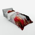 thumbnail image 3 of Ambesonne Christmas Bedding Set 4 Pcs, Winter Orchid Stone, Queen, White Black Pink, 3 of 3