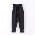 thumbnail image 7 of CAICJ98 Boys Girls Joggers Baggy Fleece Lined Pants High Waisted Athletic Pants for Running Winter Warm Casual Sweatpants Boys Girls (Black,12-14 Years), 7 of 7