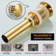 thumbnail image 3 of Tapón de desagüe de lavabo moderno y vintage sin rebosadero, sifón universal para lavabo en latón dorado con orificio pulido sin rebosadero - Sin poros, 3 of 5