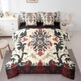 thumbnail image 1 of Erosebridal Retro Aztec Bedding Sets Full Size, Red Boho Floral Comforter Sets with Sheets, Western Decor, Lightweight, 1 of 5