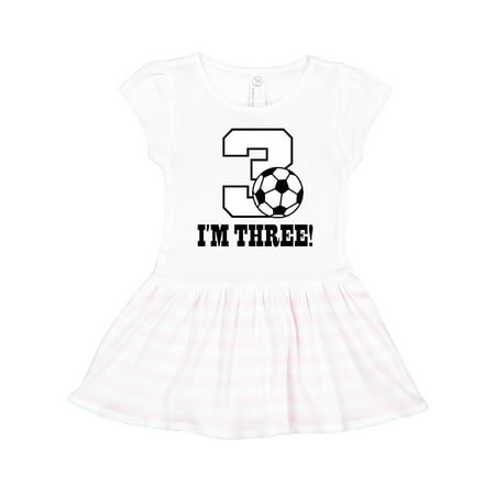 

Inktastic 3rd Birthday Soccer Gift Toddler Girl Dress