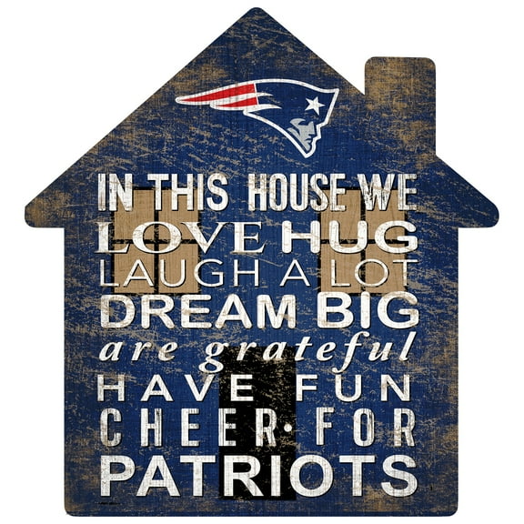 New England Patriots 12'' Team House Sign
