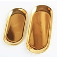 thumbnail image 5 of Storage Tray Towel Plate Oval Stainless Jewelry Tray Small Items Dessert Dish Plate Decorative Article gold L, 5 of 9