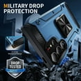thumbnail image 5 of for Samsung S24 Ultra Phone Case Rugged - Built in 360 Ring Holder Kickstand,Military Grade Tough Durable Shockproof Shell Case Heavy Duty Protection Grip Cover for Samsung Galaxy S24 Ultra,Navyblue, 5 of 7
