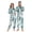 Blue and Green Flowers, variant on 1 Piece Adult Onesie Pajamas Cozy & Loose-Fit Sleepsuit Loungewear with Pockets Cute Capybaras Small