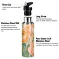 thumbnail image 3 of Yayeee 20oz Insulated Water Bottle Double Wall Stainless Steel with Flip Straw Lid, Abstract Floral Art, 3 of 7