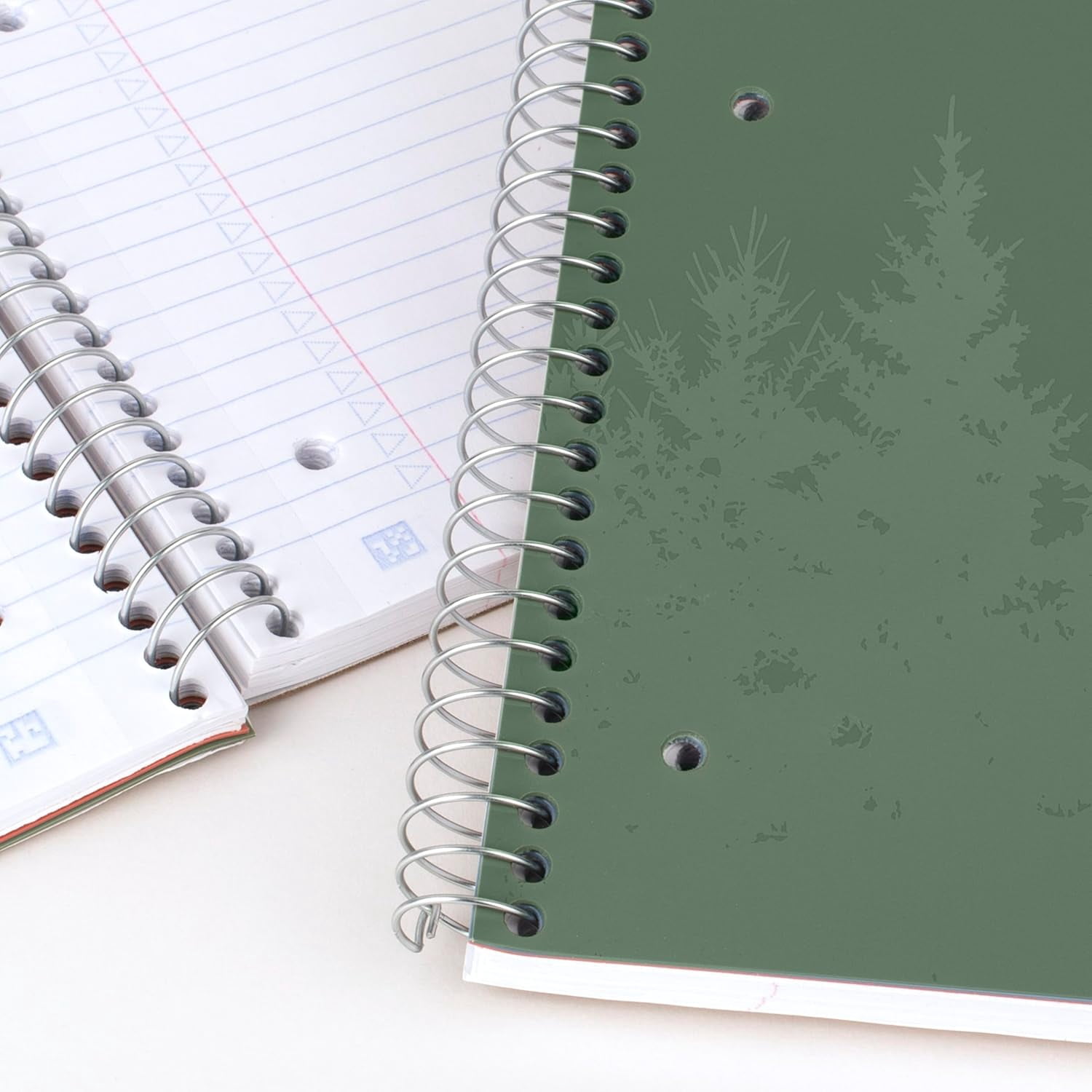 General Spiral Notebook + Study App, 4 Pack, 1 Subject, Recycled College Ruled Paper, 8-1/2" x 11", 100 Sheets, Fights Ink Bleed, Includes 3 Colors + 1 Randomly Selected Color (820046-ECM24)