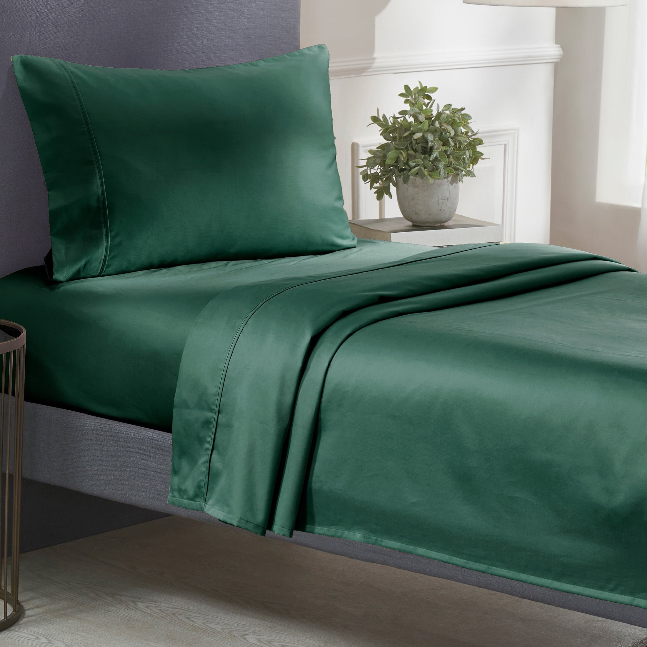 California Design Den 100 Cotton Twin Sheets Set, 400 Thread Count