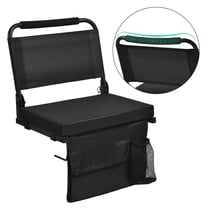 OUTMASTER Stadium Bleacher Chair-Extended Backrest,Ergonomic Spine Protection,Events,Camping.(Black)