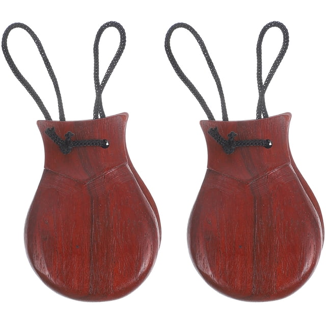 KAKOWELY Roulettes en Bois 2 Pcs Roulettes en Bois Roulettes à Percussion Instruments de Percussion pour Adultes 3.15"X2.36"X0.39 Pouces