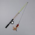 thumbnail image 1 of Retractable Fishing Rod Stick Feather Wand Cat Interactive Toy Fish Teaser Rod Feather Interaction Relieve Boredom Pet Products, 1 of 5