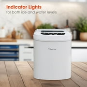 Magic Chef 27 lb. Capacity Portable Countertop Ice Maker, White and Makes Bullet Ice