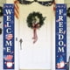 thumbnail image 5 of Decoraciones de cortinas para puertas del Día de la Independencia, pareados de poliéster azul, 70.86x11 pulgadas, pancartas reutilizables para hogar, oficina, porche, decoración navideña patriótica, 5 of 7