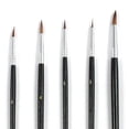 thumbnail image 4 of 15 Piece Natural Hair Art Artist Paint Brush Brushing Tool Set Wooden Handle Wood, 4 of 7