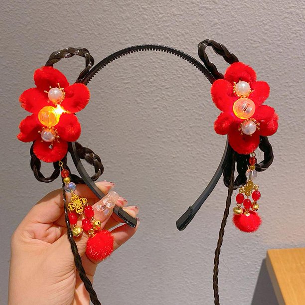 CAIROYAR Accesorio para el cabello con pompón lindo y multifuncional de estilo tradicional chino