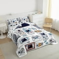 thumbnail image 3 of Manfei Kids Gamepad Controller Bedding Comforter Set,Console Video Game Twin Comforter Sets,White Blue Bedding Set For Boys,Luxury Bedroom Decor Reversible,2-Piece, 3 of 8