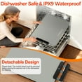 thumbnail image 4 of HABIUBIU Food Warming Mat, Electric Warming Tray with 6 Temperature Settings, Portable Food Warmer for Party, Kitchen, Silver Gray, 4 of 10