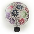thumbnail image 5 of Alpine Corporation 10" Glass Mosaic Floral Gazing Globe, Multicolor, 5 of 12
