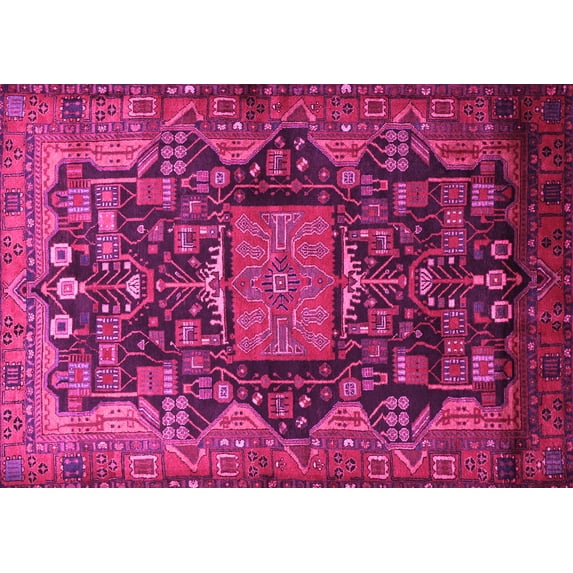 Ahgly Company Indoor Rectangle Animal Pink Traditional Area Rugs, 8' x 12'