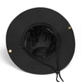 thumbnail image 6 of QSAWXQZ Unisex Quick Dry Wide Brim Boonie Cap UV Protection Sun Hat with Side Mesh Vents and Chin Toggle for Walking and Beach Holidays Black M, 6 of 6