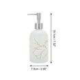 thumbnail image 4 of Unique Bargains 1 Pc Reusable Cylinder Marble Soap Dispenser 13.53oz White Silver Tone, 4 of 6