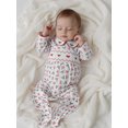 thumbnail image 5 of BemeyourBBs Baby Girl Christmas Footie Romper Print Long Sleeve Infant Jumpsuit, 5 of 9