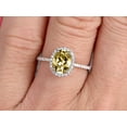 thumbnail image 4 of 2 Carat 8x6mm Oval Cut Champagne Diamond Moissanite Engagement Ring Wedding Anniversary Gift On 10k White Gold, 4 of 5