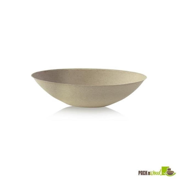 Packnwood 210BCHIC750BR 24 oz Bio N Chic Brown Oval Sugarcane Bowl - 8.6 x 5.5 in.