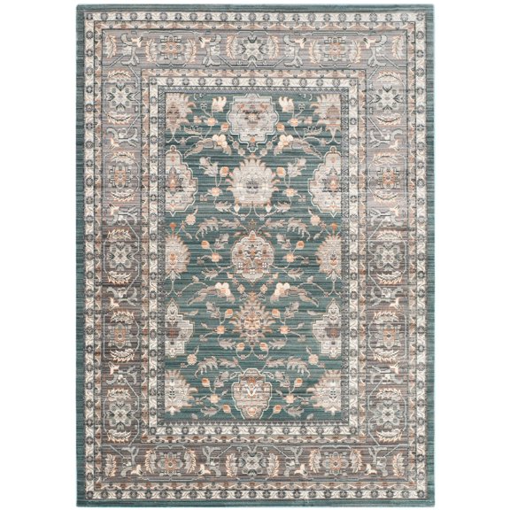 SAFAVIEH Valencia Selwyn Floral Bordered Polyester Area Rug, Alpine/Mauve, 3' x 5'