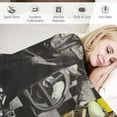 thumbnail image 3 of PRATYUS Dirt Bike Throw Blanket,  Extreme Sports Flannel Blanket for Kids Teens Adults Yellow Racing Motocross Rider All Season,Bed Blanket Motorcycle White 40x50in, 3 of 6