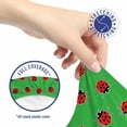 thumbnail image 4 of Entomology Office Chair Slipcover, Cartoon Style Repetitive Ladybugs on a Meadow, Protective Stretch Decorative Fabric Cover, Standard Size, Red Green, by Ambesonne, 4 of 4