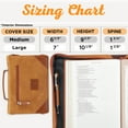 thumbnail image 2 of Christian Art Gifts Classic Vegan Leather Bible Cover for Men & Women: Trust in the Lord Inspirational Scripture, Easy Carry Book Case, Pen Loops, Pockets, Stationery Storage, Light Brown, Large, 2 of 7