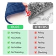 thumbnail image 4 of Hengbo 3 Pcs Large Memory Foam Bath Mat Set Bathroom Rugs Set U Shape Mats for Bath Floor Navy Blue, 4 of 6