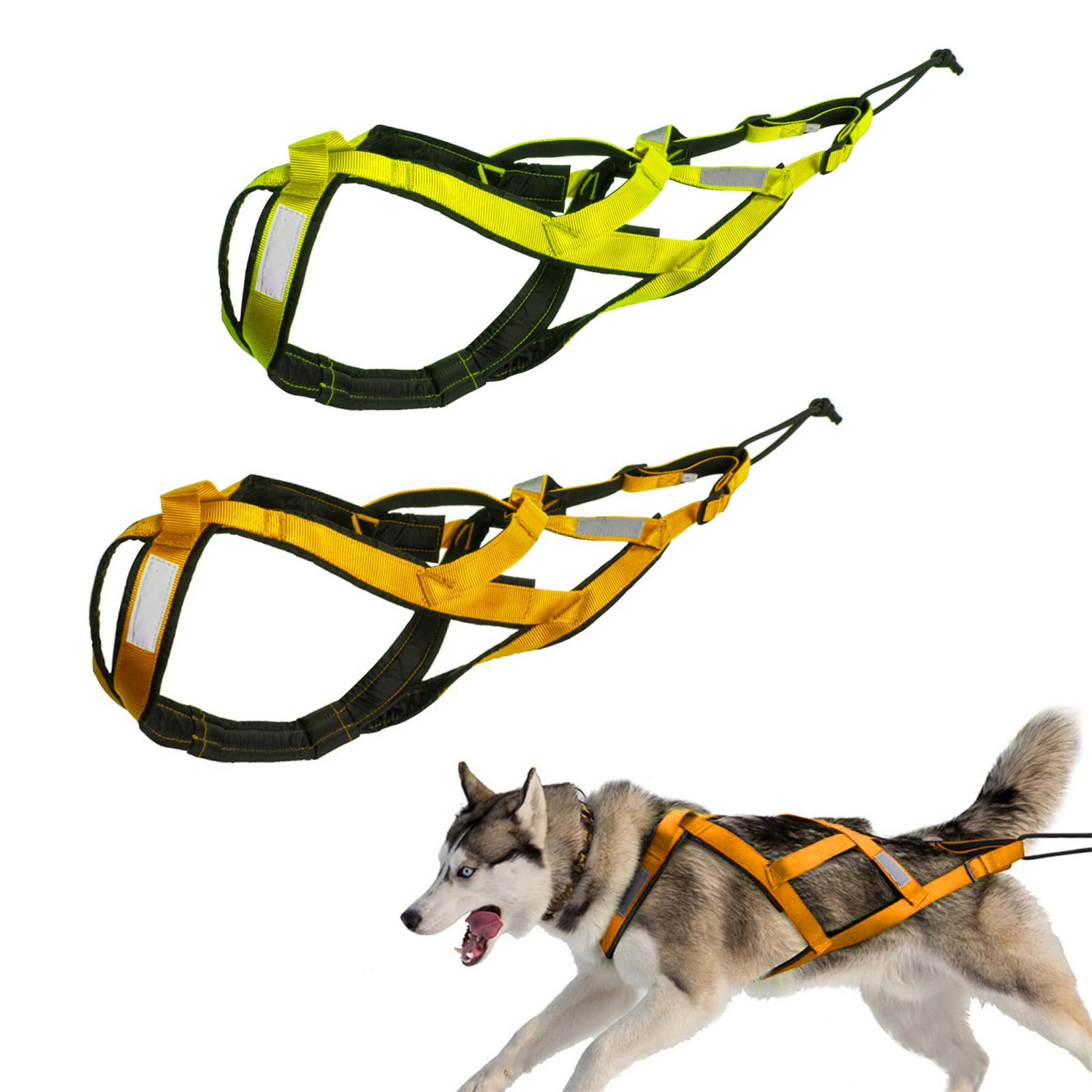 Ailezt Mushing Harness For Dog Sled Exercise Pet Weight Pulling Sledding Harness Bikejoring Skijoring Large Running Dog Sledding Canicross Scootering