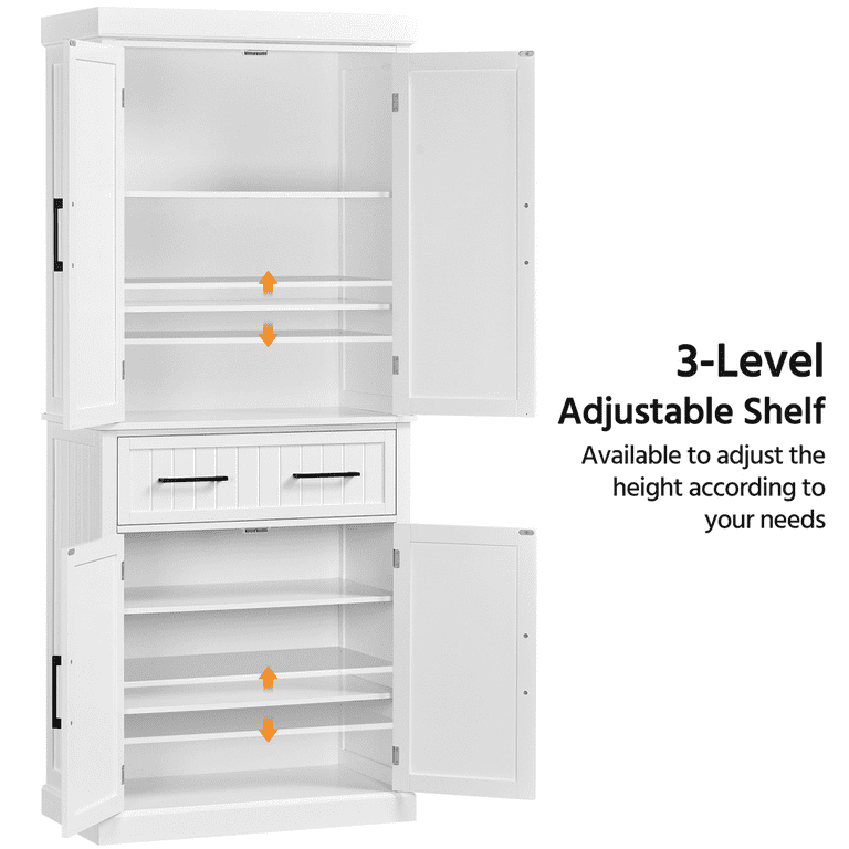 Aminery Adjustable Shelf Kitchen Cabinet, Pantry, Countertop