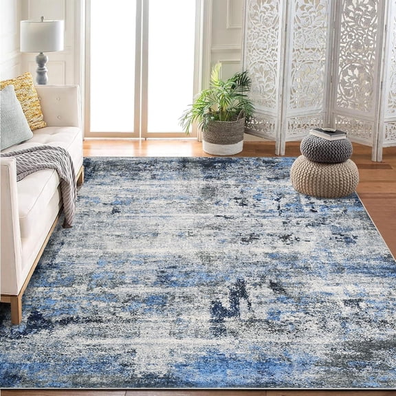 5*7ft Abstract Non-slip Stain Resistant Indoor Washable Area Rug