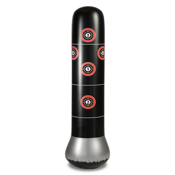 Yeacher Fitness Punching Bag Inflatable Punching Tower Bag 160cm/5.2ft Freestanding Kicking Bag Boxing Bag De-Stress Boxing Target Bag with Air Pump for Kids Adults