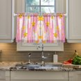 thumbnail image 2 of Yayeee Kitchen Curtains Light Filtering 27"x36" Rod Pocket Short Cafe Window Panel, Flat Yellow Stars, 2 of 7