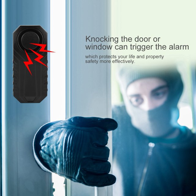 Wireless Alarm, Anti Theft Vibration Sensor with Remote Control, IP55 Waterproof for Door Window Home Security