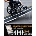 thumbnail image 2 of 10ft Aluminum Wheelchair Ramp, 600 lbs Capacity Portable Threshold Ramp with Non-Slip Surface & Safety Side Baffles, Rust-Resistant Folding Ramp for Home Steps, Garage & Vehicle Access, 2 of 8