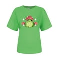 thumbnail image 4 of ZMHEGW T Shirts For Women Trendy Graphic Cute Shirt Mushroom Shirt Short Sleeve Print Womens Tops, 4 of 7