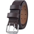 thumbnail image 1 of Cinturones de trabajo de cuero de doble punta para hombres | 38 mm de ancho | Resistentes | Cinturón de cuero auténtico, 1 of 4