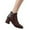 Brown, variant on Tponi Snow Boots For Women Shoes Women Boots Clearance Under S20 Booties Round Toe High Heel Ankle-High Cocktail & Party Slip-Resistant Boots