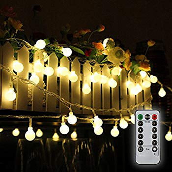Globe String Lights 32 8ft 80 Led, Outdoor Globe String Lights Battery Operated