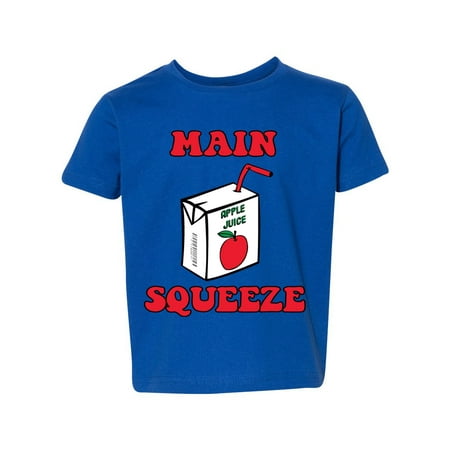 

Juice Box Main Squeeze Humor Toddler Crew Graphic T-Shirt Royal 4T
